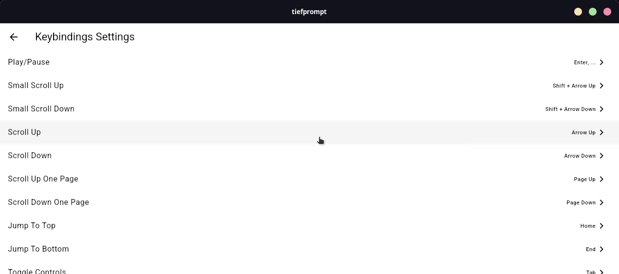 Custom keybindings in action
