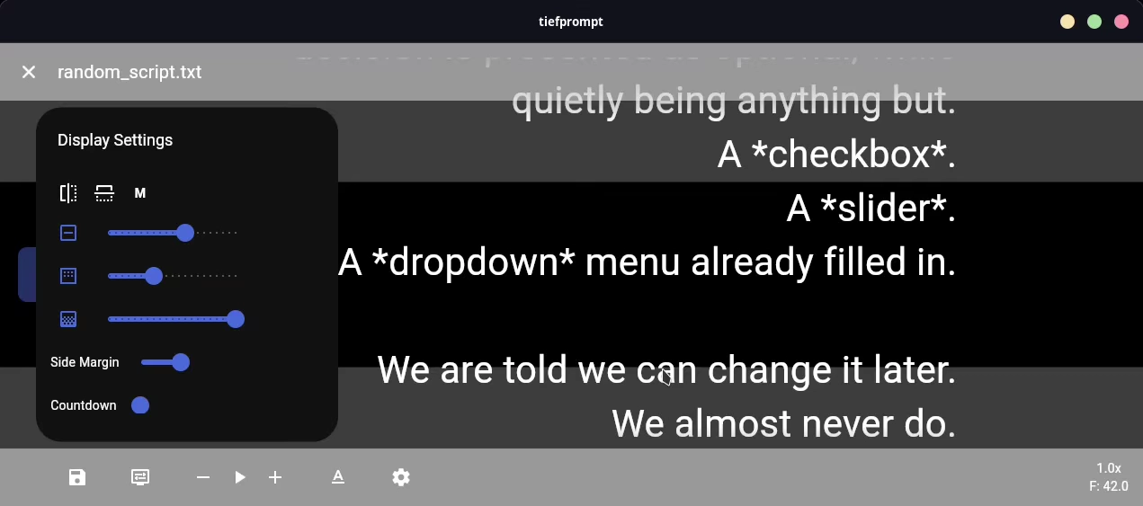 Markdown formatting in action