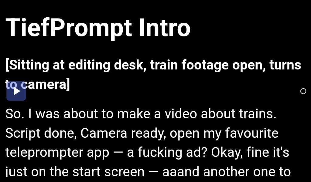 Screenshot of TiefPrompt in action